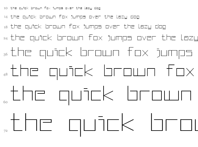 Squared Display font waterfall